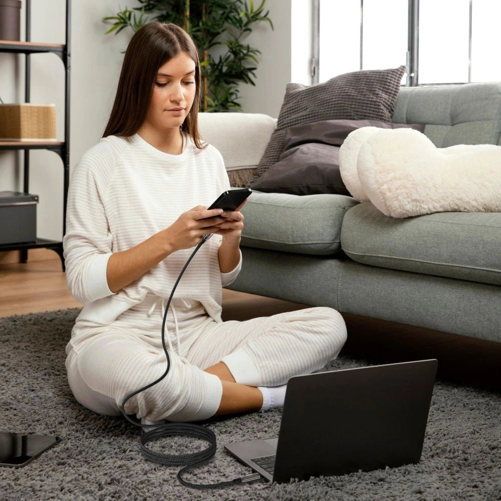 Tech-Protect UB10T Ultraboost USB-C PD240W/QC4.0 Kabel 200 cm - sort