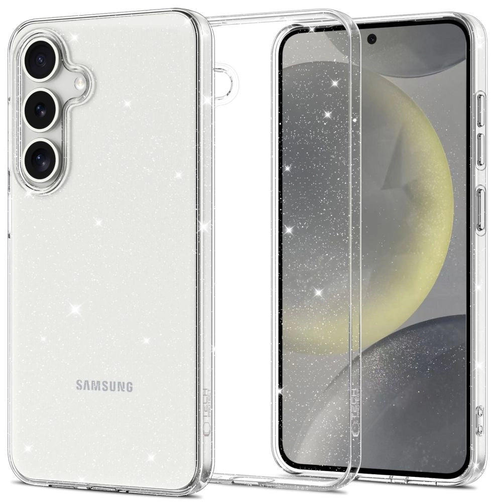 Tech-Protect FlexAir Case til Samsung Galaxy S25 - Clear-Glitter