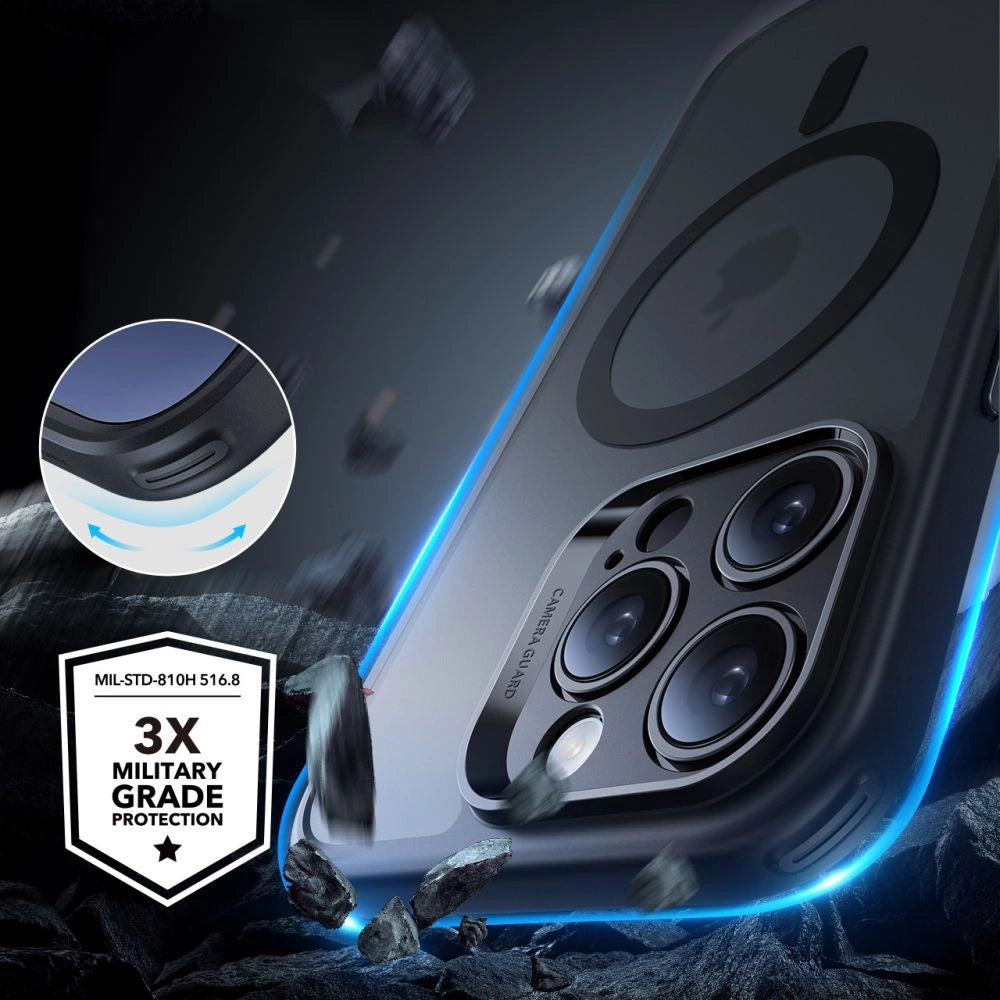 ESR Classic Pro Set Halolock MagSafe-hylster til iPhone 16 Pro - sort