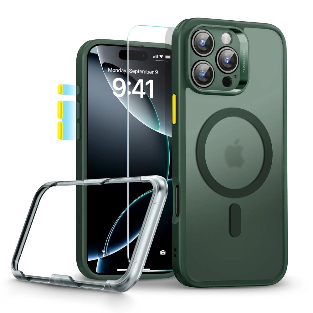 ESR Classic Pro Set Halolock MagSafe iPhone 16 Pro Case - Grøn