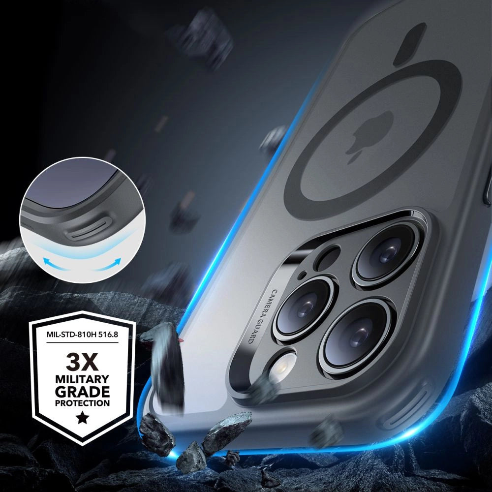 ESR Classic Pro Set Halolock MagSafe Case til iPhone 16 Pro Max - Grå