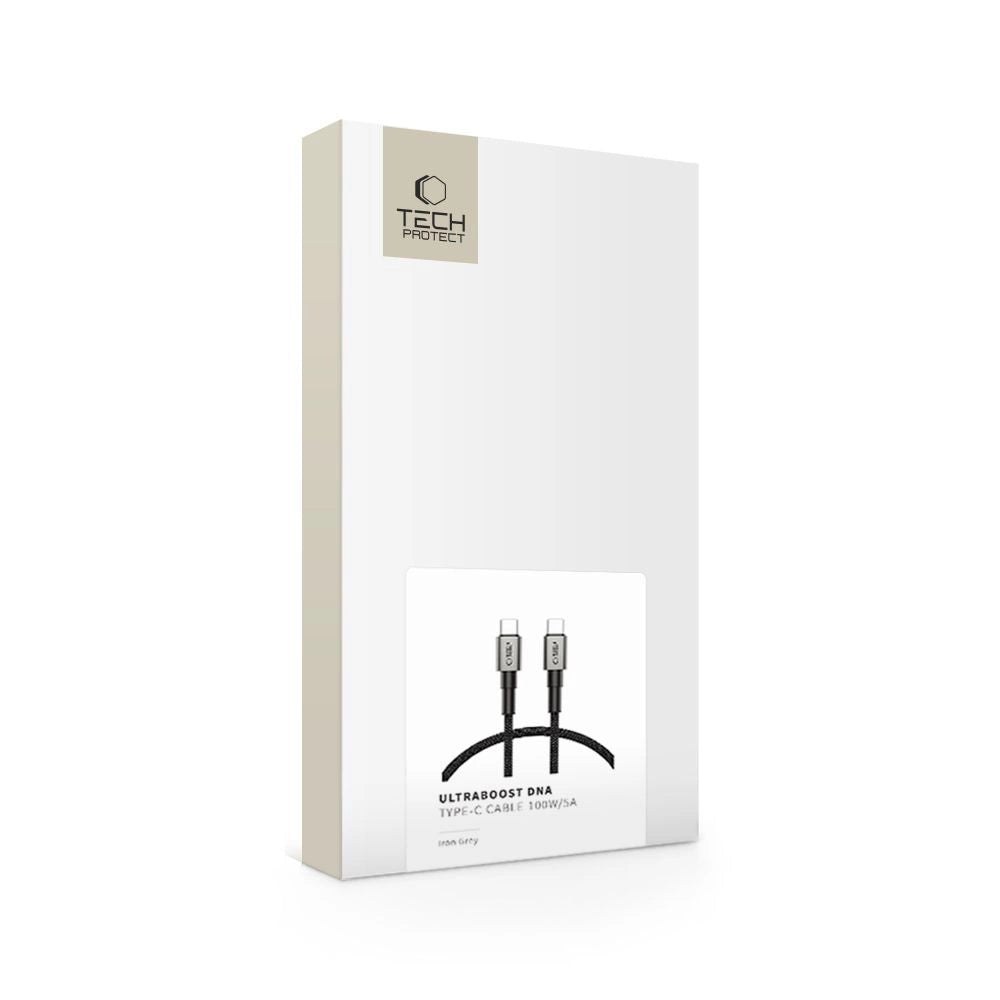 Tech-Protect UltraBoost DNA USB-C PD100W/5A Kabel 50 cm - Grå