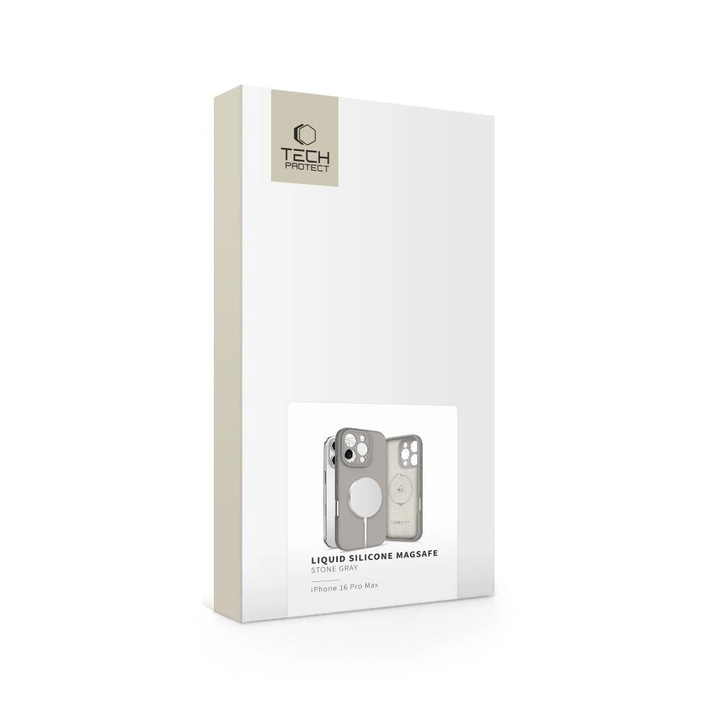 Tech-Protect flydende silikone MagSafe Case til iPhone 16 Pro Max - sort