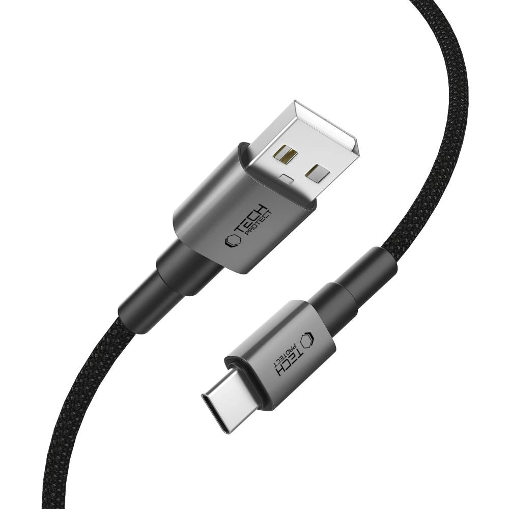 Tech-Protect UltraBoost DNA USB-A / USB-C Kabel 15W/3A 200cm - Grå