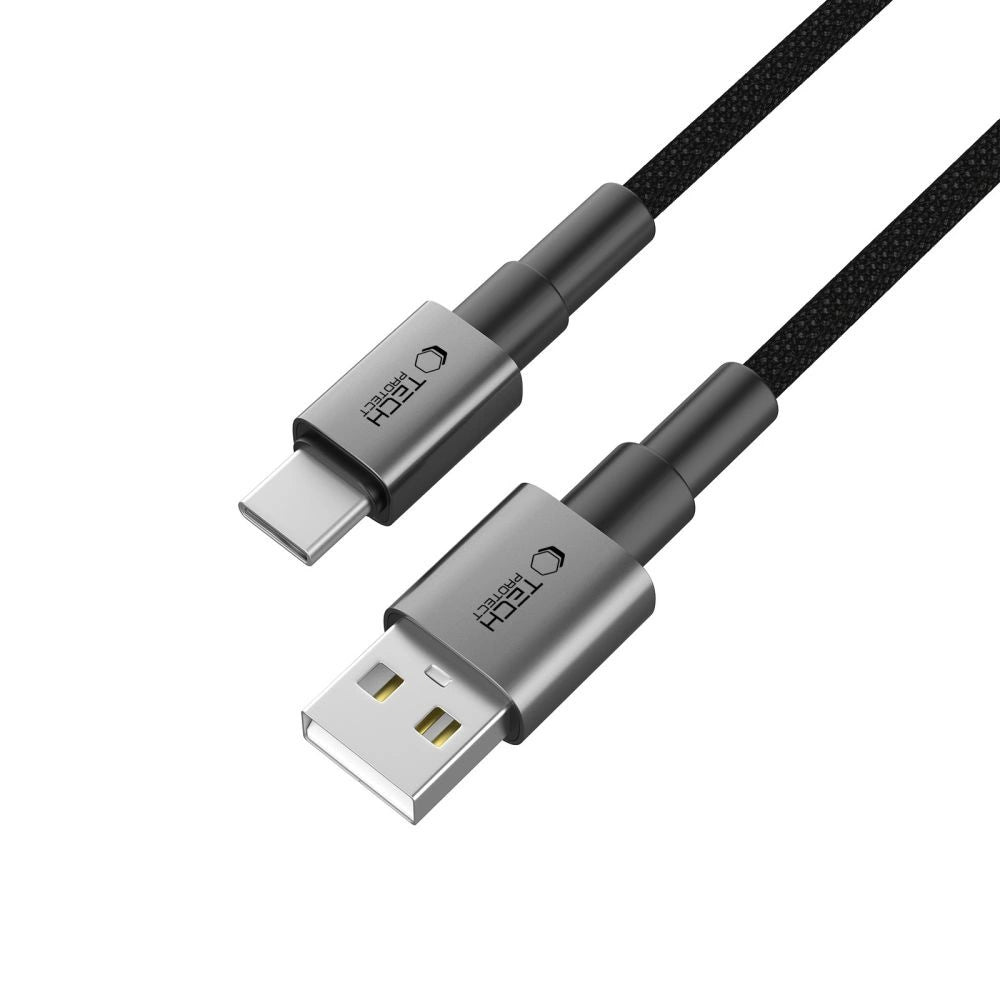 Tech-Protect UltraBoost DNA USB-A / USB-C Kabel 15W/3A 200cm - Grå
