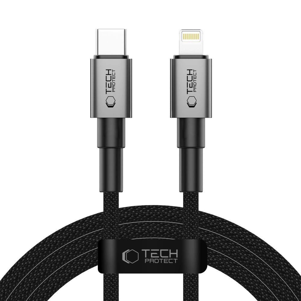 Tech-Protect Ultraboost DNA USB-C / Lightning PD27W/3A kabel 200 cm - grå