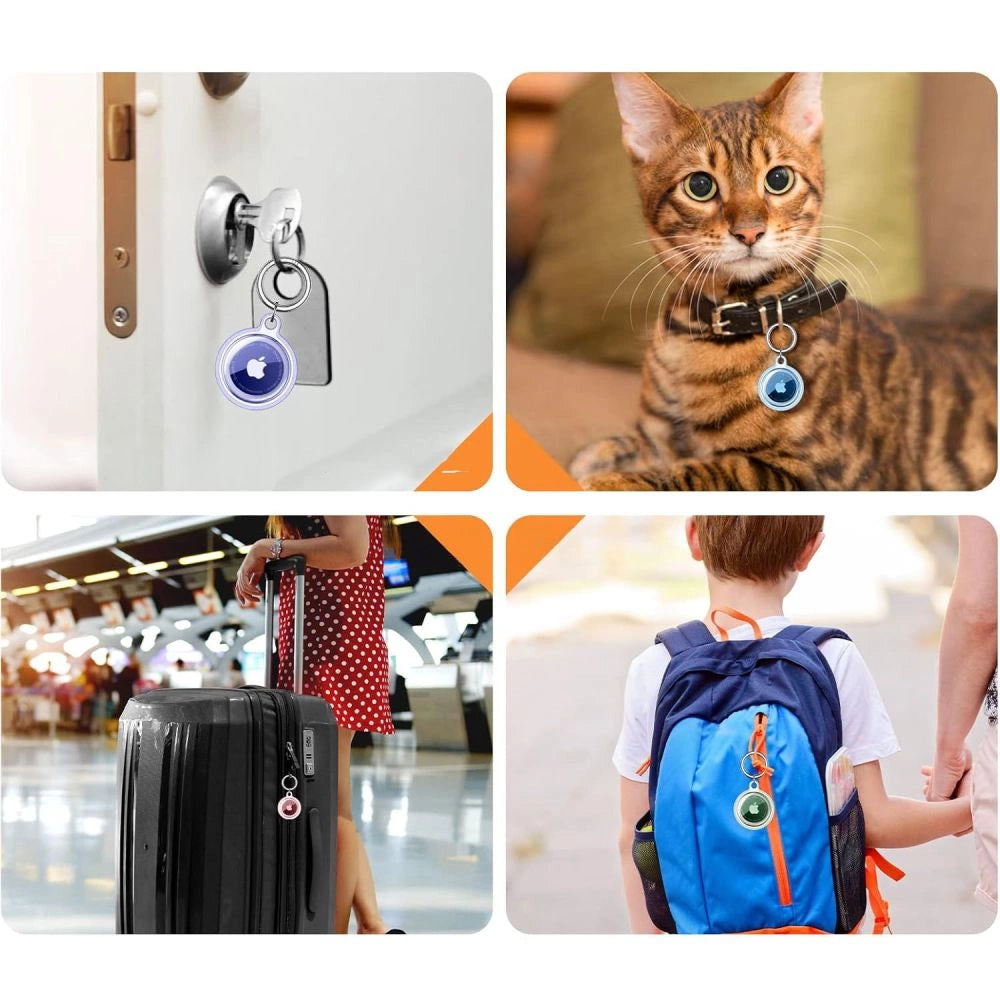 Tech-Protect Icon 4-pack Case til Apple AirTag - gennemsigtigt