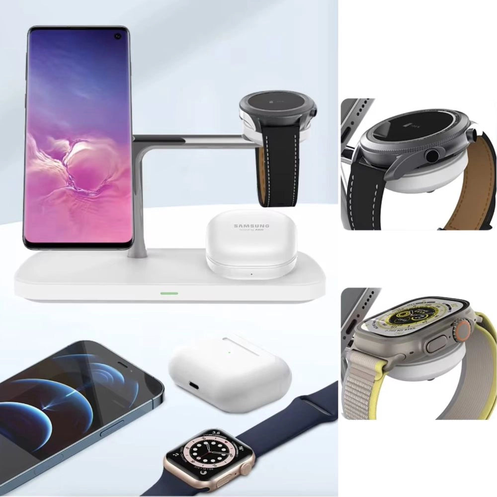 Tech-Protect QI15W-A45 3in1 trådløs oplader med MagSafe til Apple-enheder - sort