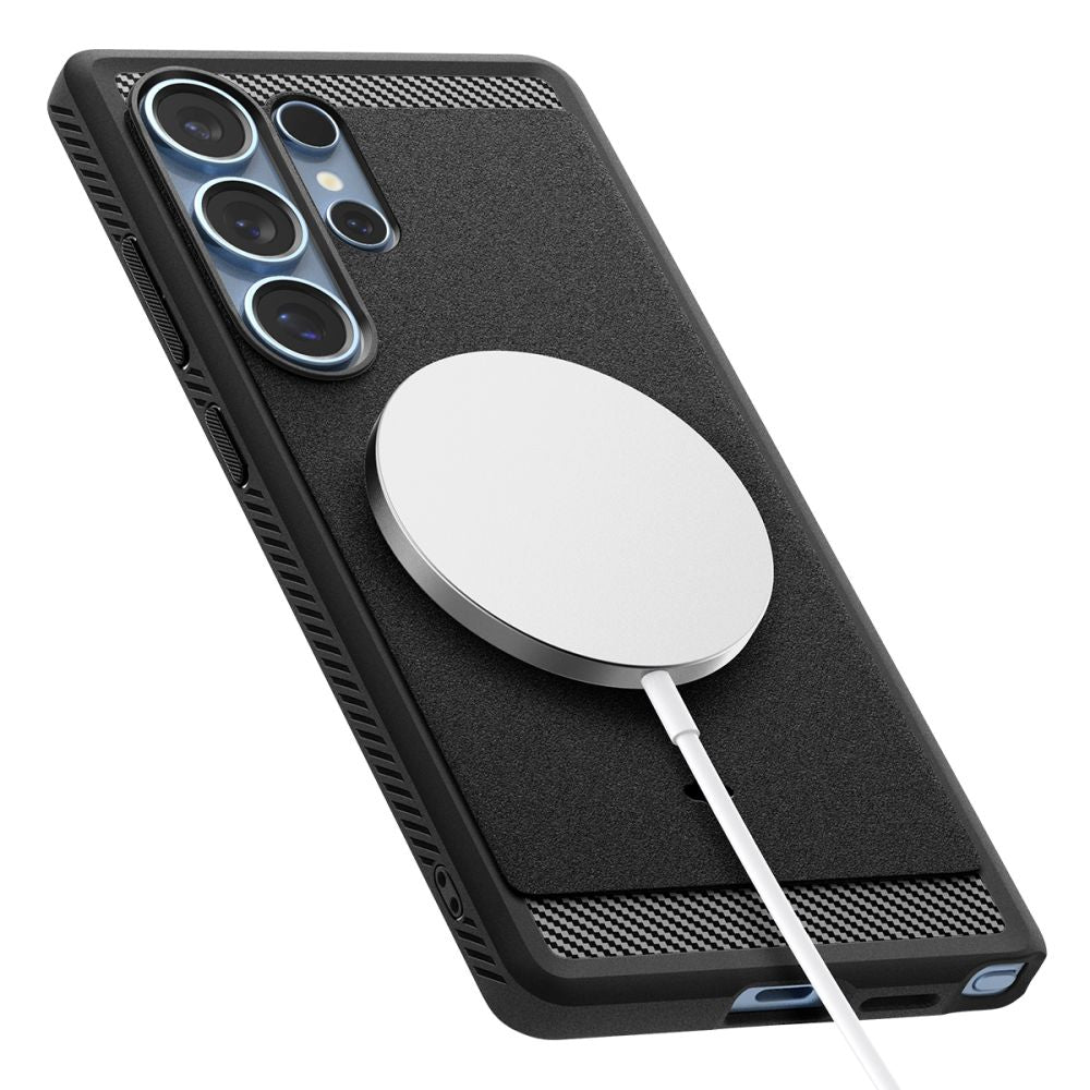 Spigen Rugged Armor Mag Case til Samsung Galaxy S25 Ultra - sort