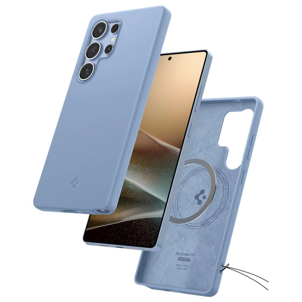 Spigen Silicone Fit Mag Case for Samsung Galaxy S25 Ultra - Blue