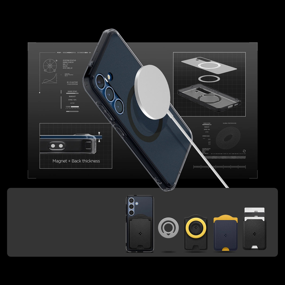 Spigen Ultra Hybrid Mag Case for Samsung Galaxy S25 Zero One - Black