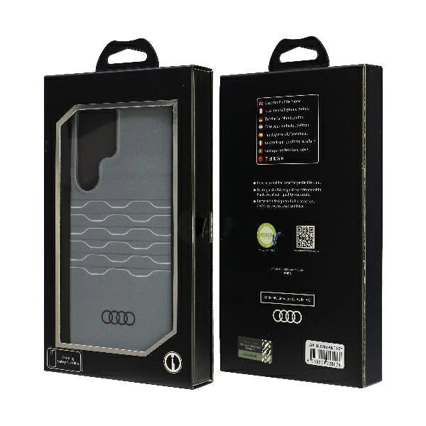 Audi IML Geometric Pattern Case S24 Ultra S928 grå/grå hardcase AU-IMLS24U-A6/D3-GY