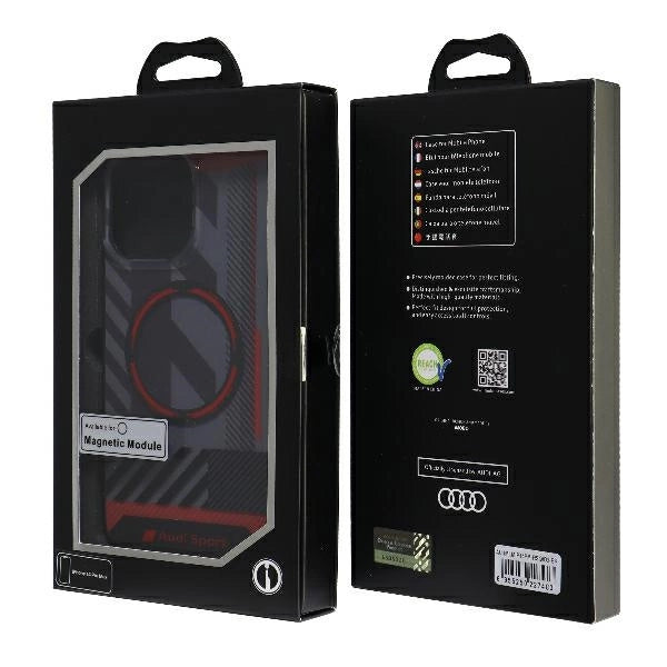 Audi IML Sport MagSafe Case iPhone 14 Pro Max 6.7" sort/sort hardcase AU-IMLMIP14PM-RSQ/D2-BK