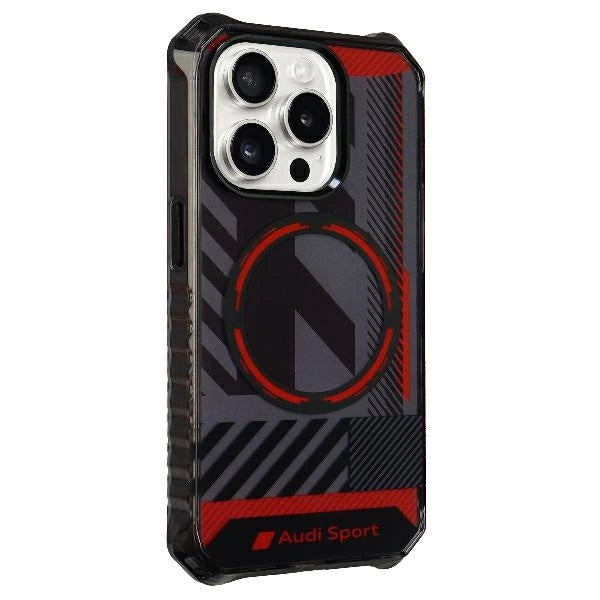 Audi IML Sport MagSafe Case iPhone 15 Pro Max 6.7" sort/sort hardcase AU-IMLMIP15PM-RSQ/D2-BK