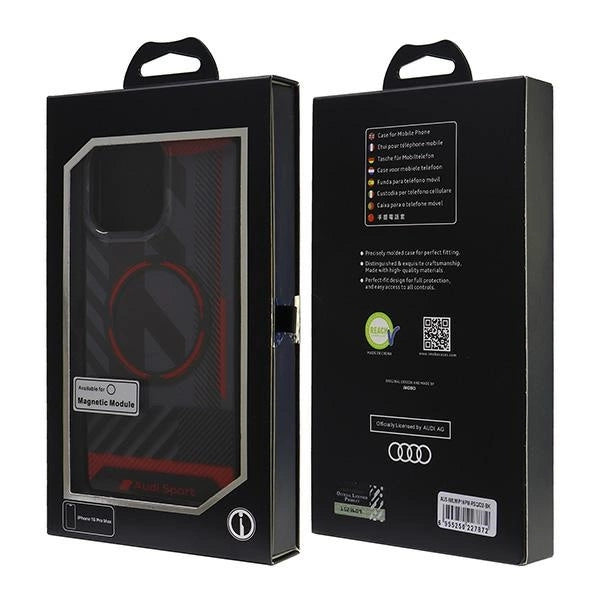 Audi IML Sport MagSafe iPhone 16 Pro Max 6.9" sort/sort hardcase AUS-IMLMIP16PM-RSQ/D2-BK