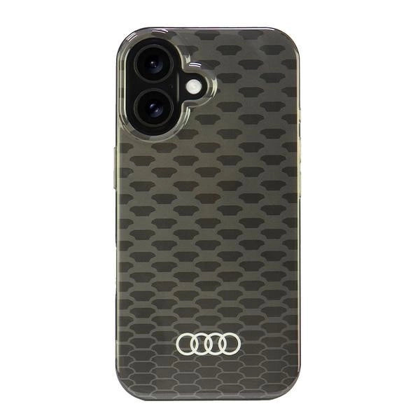 Audi IML Stitching Pattern MagSafe iPhone 16 6.1" sort/sort hardcase AU-IMLMIP16-Q5/D3-BK