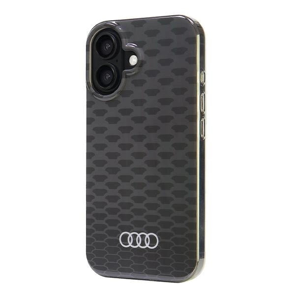 Audi IML Stitching Pattern MagSafe iPhone 16 6.1" sort/sort hardcase AU-IMLMIP16-Q5/D3-BK