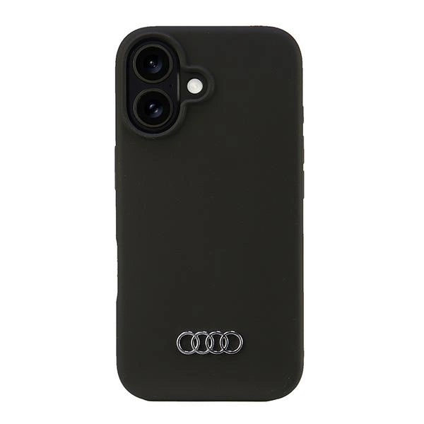 Audi Silicone Case iPhone 16 6.1" sort/sort hardcase AU-LSRIP16-Q3/D1-BK