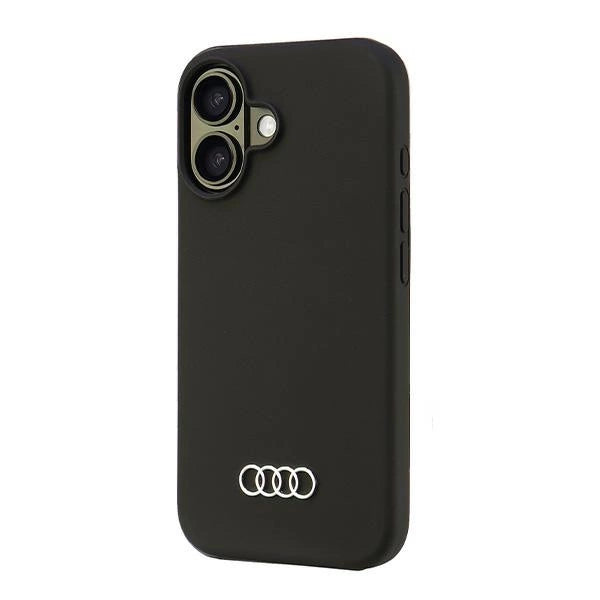 Audi Silicone Case iPhone 16 6.1" sort/sort hardcase AU-LSRIP16-Q3/D1-BK