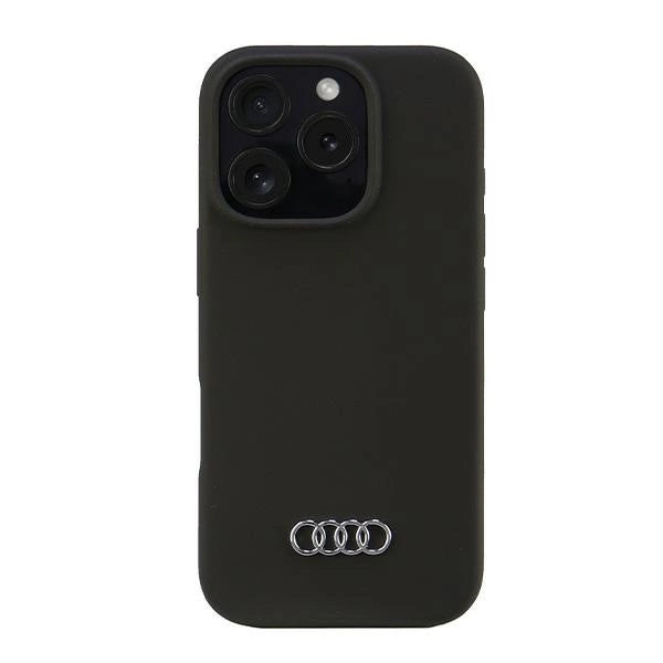 Audi Silicone Case iPhone 16 Pro 6.3" sort/sort hardcase AU-LSRIP16P-Q3/D1-BK