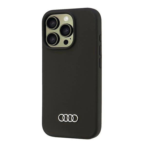 Audi Silicone Case iPhone 16 Pro 6.3" sort/sort hardcase AU-LSRIP16P-Q3/D1-BK