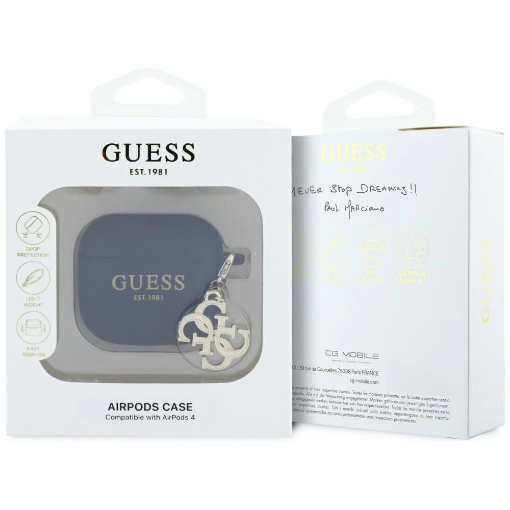 Guess 4G Charm Case til AirPods 4 - sort