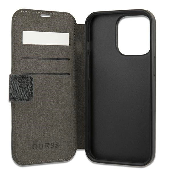 Guess GUBKP13X4GMGGR iPhone 13 Pro Max 6.7" grå/grå bog 4G Big Metal Logo