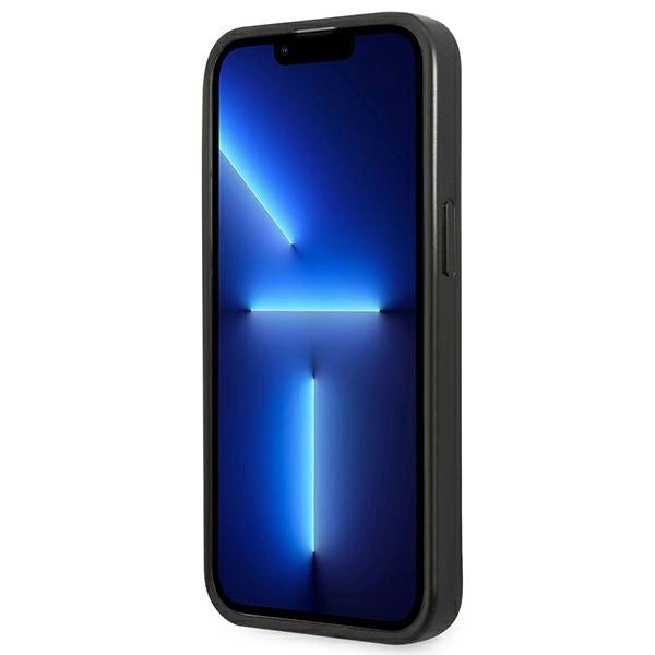 Guess SaffianoTriangle Logo sag til iPhone 13 / 14 / 15 6.1" - sølv