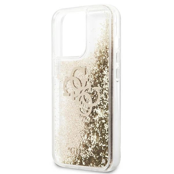 Guess 4G Big Liquid Glitter Case til iPhone 13 Pro Max 6.7" - guld