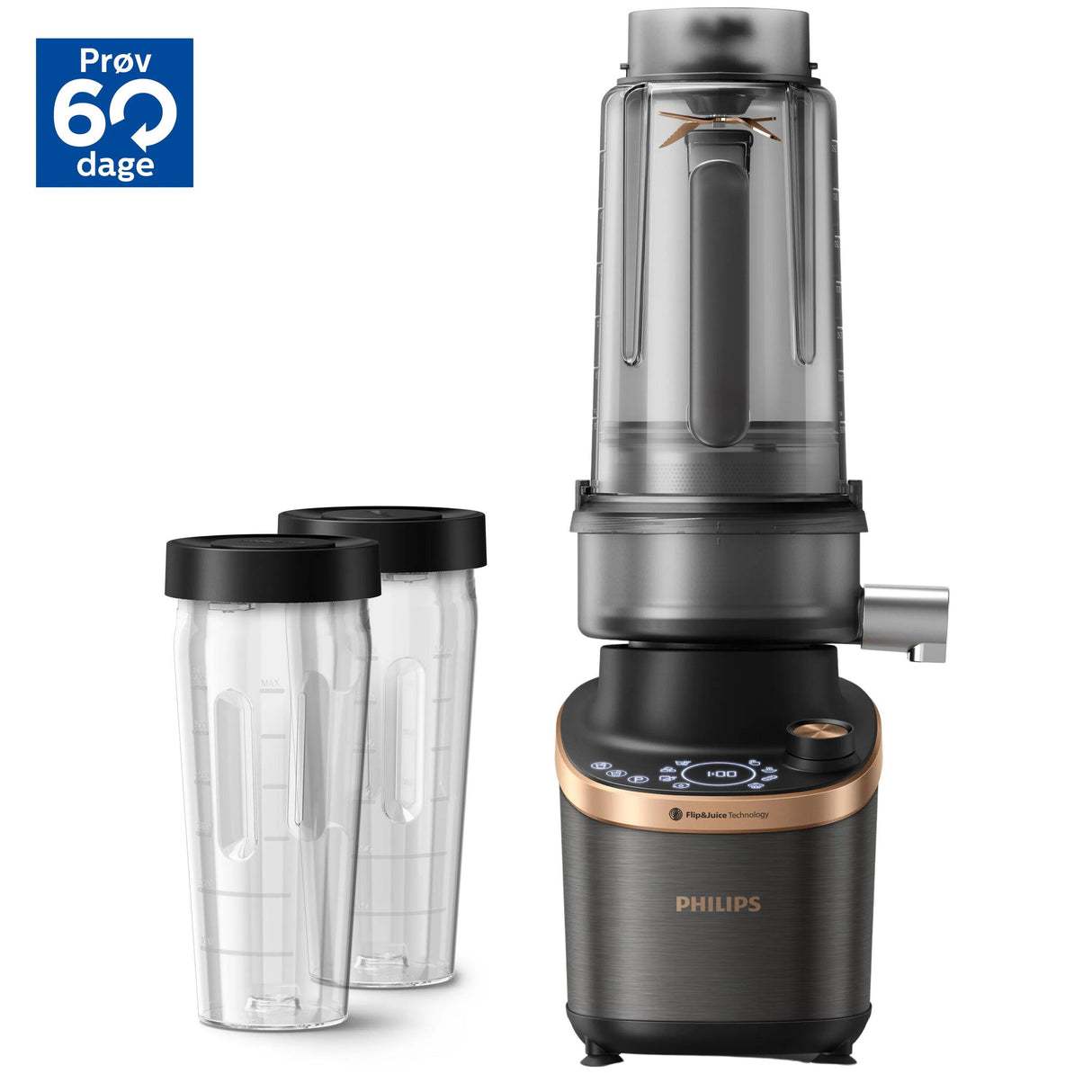 Philips Flip&Juice™ Blender HR3770/10 Højhastighedsblender med råsaftscentrifuge