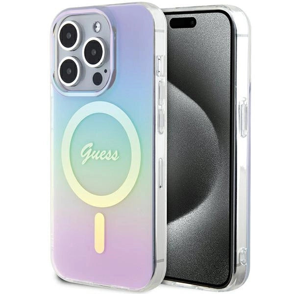 Guess GUHMP15LHITSU iPhone 15 Pro 6.1" lilla/lila hardcase IML Iridescent MagSafe