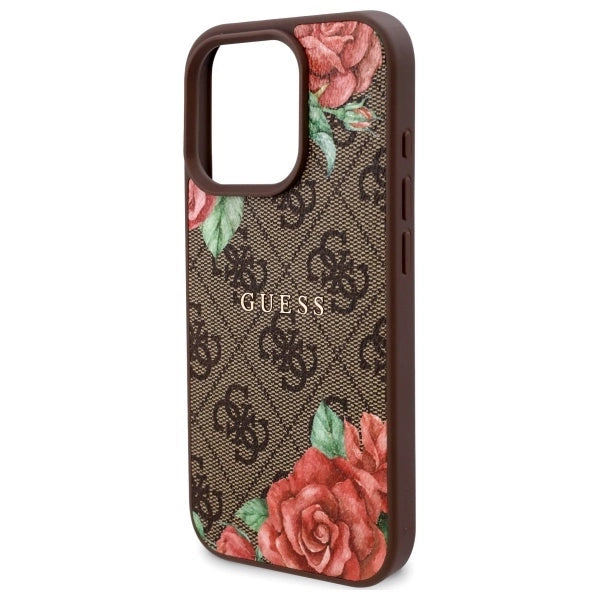 Guess GUHMP16LP4ROPEMCW iPhone 16 Pro 6.3" brun/brun hardcase 4G blomster Print MagSafe