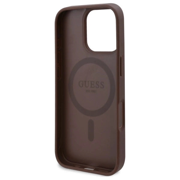 Guess GUHMP16LP4ROPEMCW iPhone 16 Pro 6.3" brun/brun hardcase 4G blomster Print MagSafe
