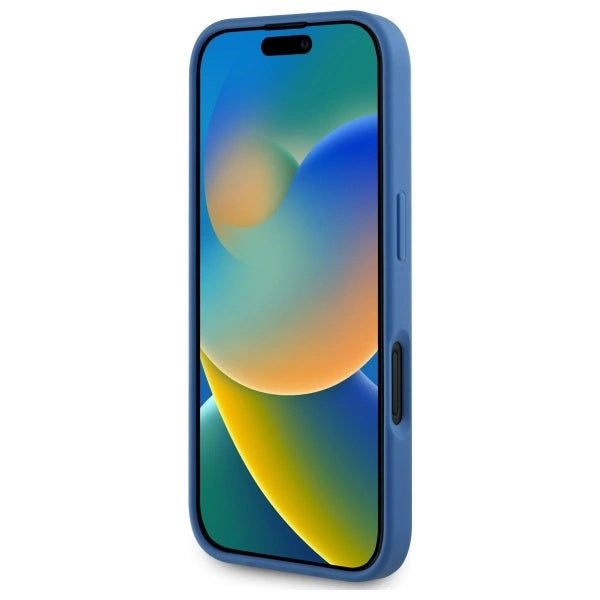 Guess GUHMP16SP4ROPEMCB iPhone 16 6.1" blå/blå hardcase 4G blomster Print MagSafe