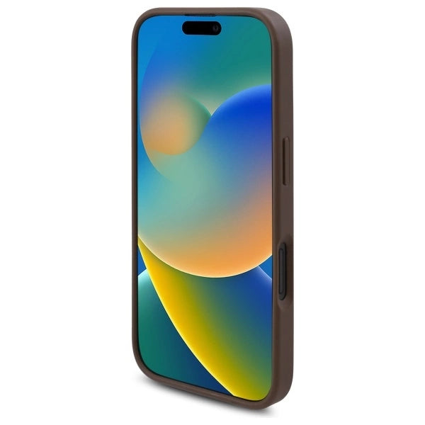 Guess GUHMP16SP4ROPEMCW iPhone 16 6.1" brun/brun hardcase 4G Flowers Print MagSafe