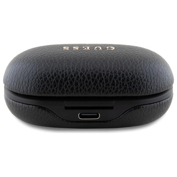 Guess Bluetooth hovedtelefoner GUTWSPGTSPSK TWS + docking station sort/sort Grained Classic Logo