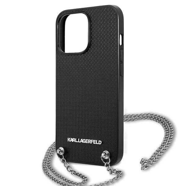 Karl Lagerfeld Monogram Plaque Case for iPhone 13 Pro / 13 6.1" - Blackx