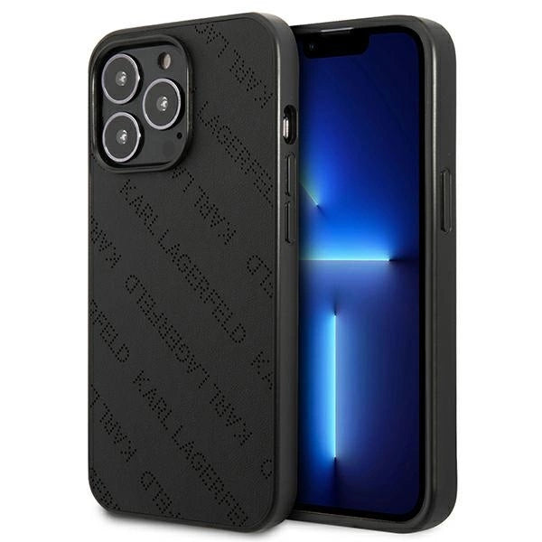 Karl Lagerfeld Perforated Allover iPhone 13 Pro Max 6.7" Case - Black
