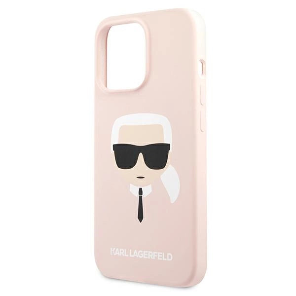 Karl Lagerfeld Silicone Karl`s Head Case for iPhone 13 Pro Max 6.7" - Light Pink