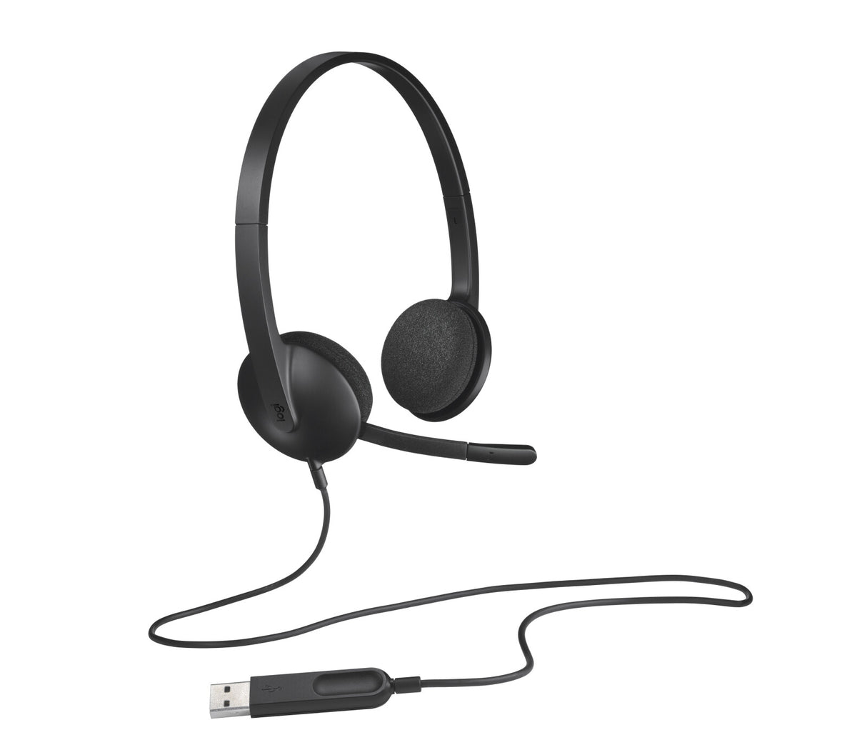 Logitech H340 USB Headset Ledningsført Kontor/Callcenter USB Type-A Sort