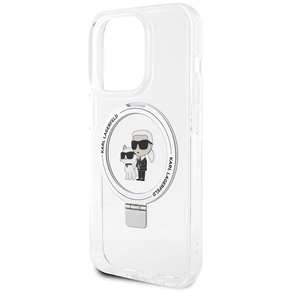 Karl Lagerfeld KLHMP15XHMRSKCH iPhone 15 Pro Max 6.7" white/white hardcase Ring Stand Karl&Choupette MagSafe