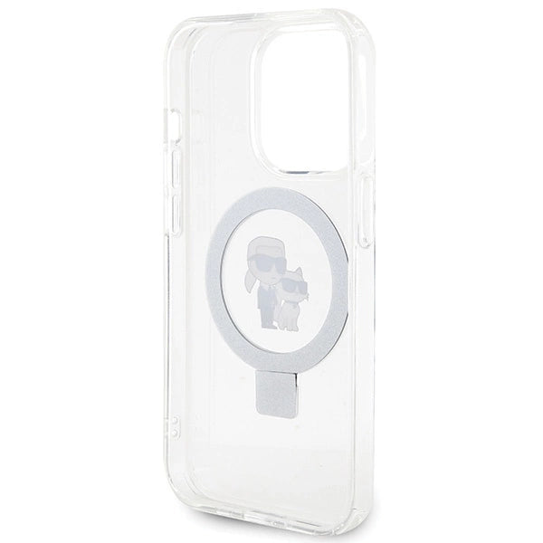 Karl Lagerfeld KLHMP15XHMRSKCH iPhone 15 Pro Max 6.7" white/white hardcase Ring Stand Karl&Choupette MagSafe