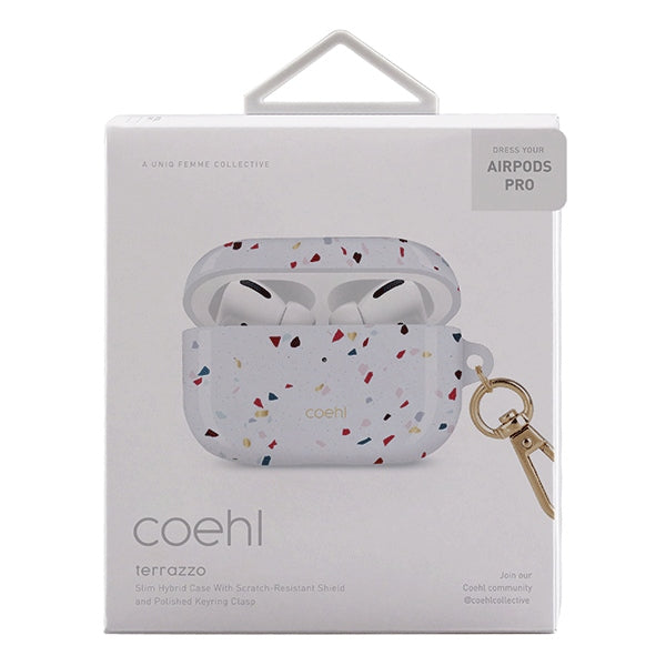 Uniq Coehl Terrazzo AirPods Pro Case hvid/naturlig hvid