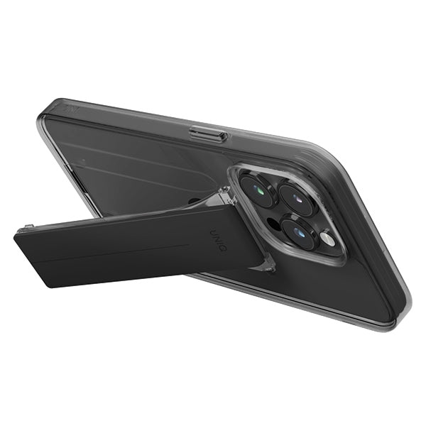 Uniq Heldro Mount case med Stand iPhone 15 Pro 6.1 "røg/damp røg