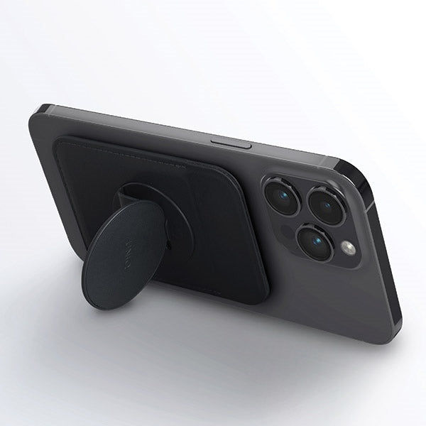 Uniq Flixa Magnetic Card Wallet med Stand Black/Jet Black MagSafe