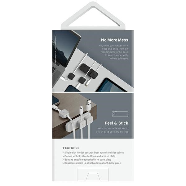 Uniq Pod Mag magnetiske kabler + basisgrå/kridtgrå