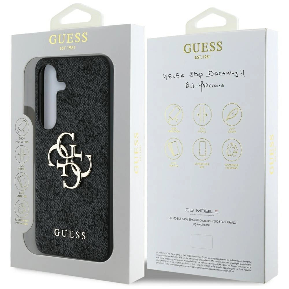 Guess Big 4G Logo Classic Logo Case til Samsung Galaxy S25 Plus sort