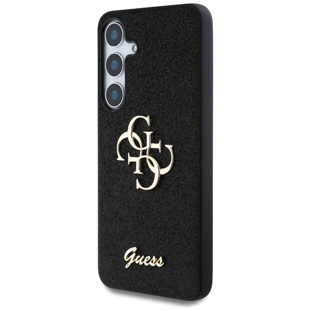 Guess Fixed Glitter Big 4G Metal Logo case til Samsung Galaxy S25 Plus sort