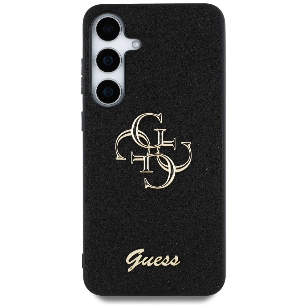 Guess Fixed Glitter Big 4G Metal Logo case til Samsung Galaxy S25 Plus sort