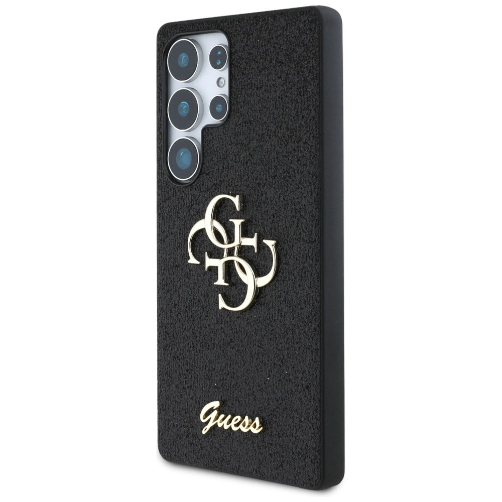 Guess Fixed Glitter Big 4G Metal Logo case til Samsung Galaxy S25 Ultra sort